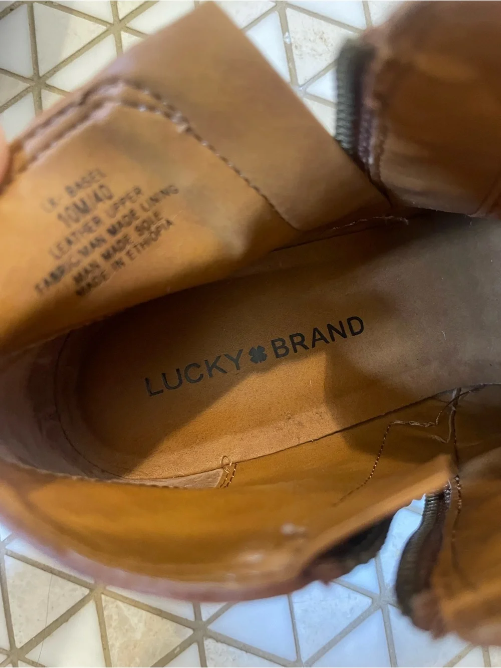 Lucky Brand Basel Bootie Ankle Boots Women’s Size 10 Brown Leather